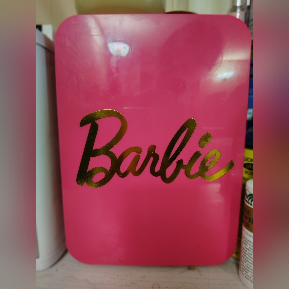 Barbie Pink and Gold  Mini Fridge